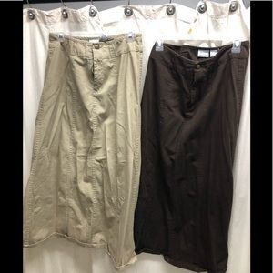 Used jean material Kim Rogers skirts